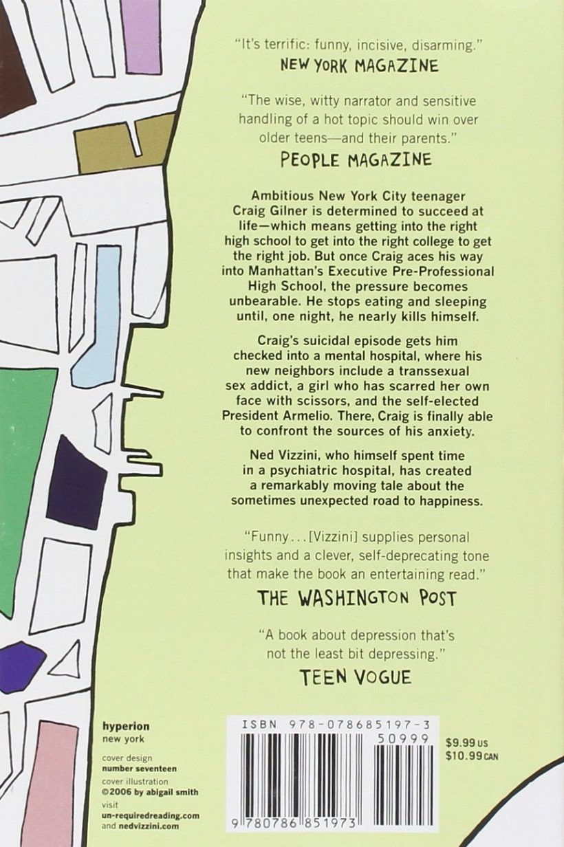 It's Kind of a Funny Story by Ned Vizzini (back)